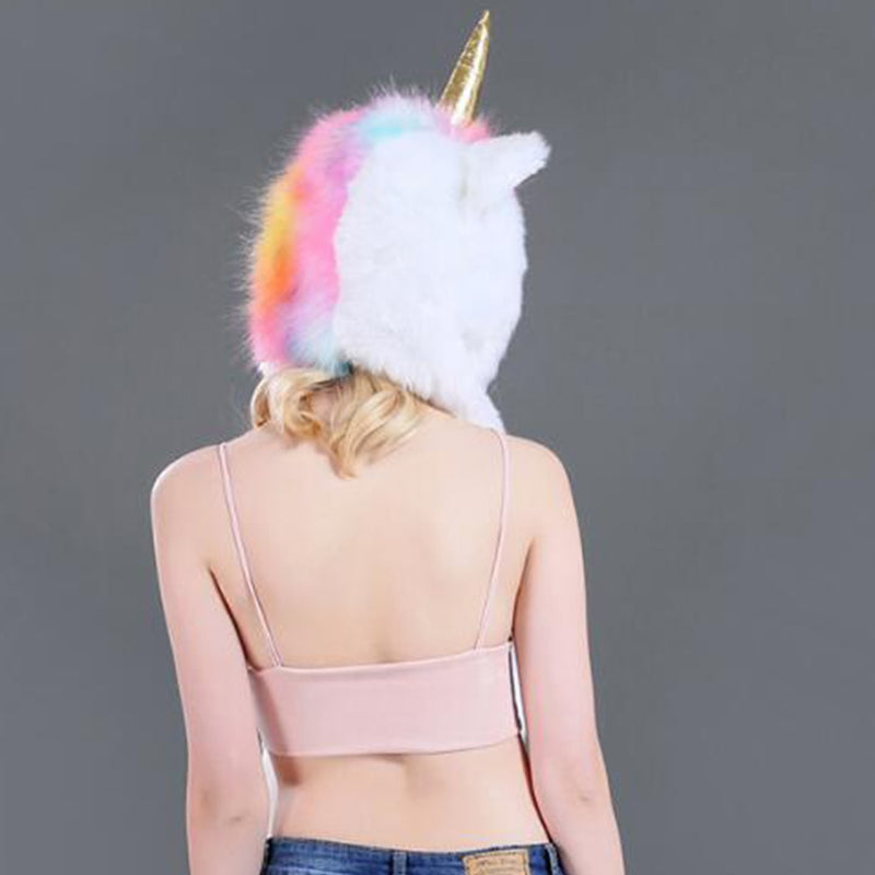 LED Faux Fur Unicorn Scarf